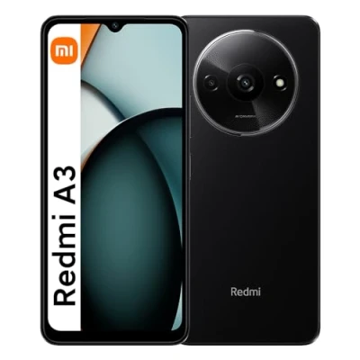 Immagine di Xiaomi Redmi A3 Smartphone senza contratto, 128 GB ROM 4 RAM, 5000 mAh, 90 Hz, display AMOLED, metodi di sblocco per viso e impronte digitali, processore Octa core nero