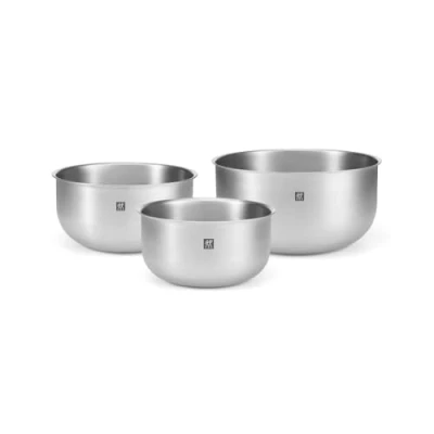 Immagine di Zwilling Prep Set di 3 ciotole, in acciaio inox 18/10, insalatiera, diametro: 17, 21 e 25 cm, colore: Argento