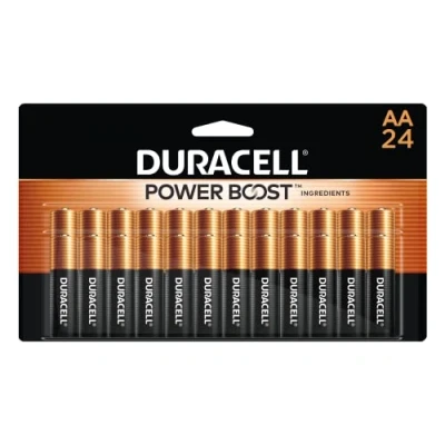 Immagine di Duracell Batterie alcaline AA CopperTop lunga durata e multiuso Doppia A batteria per uso domestico aziendale 24 count