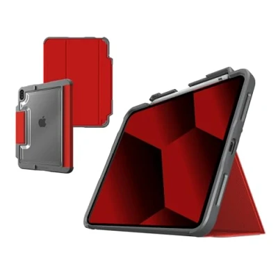 Immagine di STM Goods Dux Plus Cover per tablet Apple iPad 10.9 (10. Gen., 2022) 27,7 cm (10,9) Copertina del libro Rosso, Trasparente