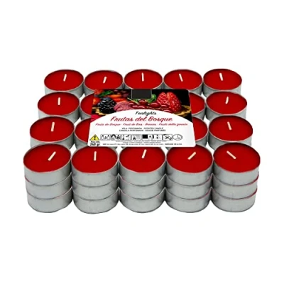 Immagine di Lumar Aromatic Tealight Set di 60 Candele profumate, lumini aromatiche Fragranza Frutti Bosco
