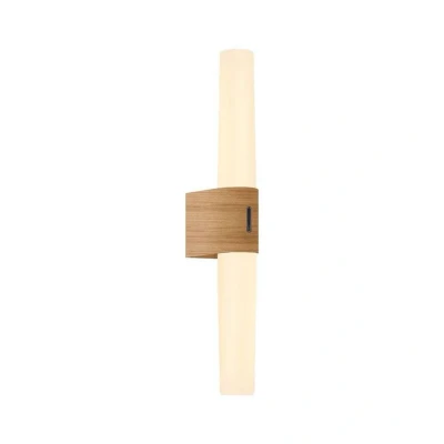 Immagine di Nordlux Applique LED da bagno Helva Double Basic, legno