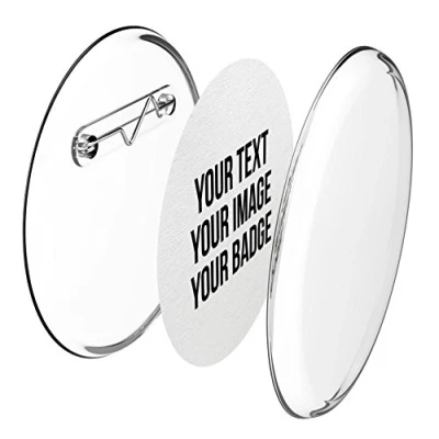 Immagine di Creare spillette da soli senza pressa per spille (56mm, 50 pezzi) Set di a pressione con chiusura sicurezza e carta A4