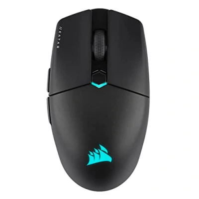 Immagine di CORSAIR KATAR ELITE WIRELESS Mouse da Gioco FPS Ultraleggero 10.000 DPI Forma Simmetrica Compatta Fino a 110 Ore di Batteria Compatibile con iCUE PC, PS5, PS4, Xbox Nero