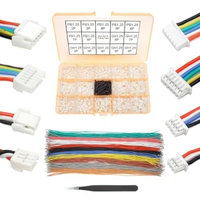 Immagine di Kit cavi e connettori precrimpati da GH1.25 a PB1.25 compatibile con JST GH 1.25mm Molex PicoBlade per Pixhawk Cube 6C 6X Pixhawk4