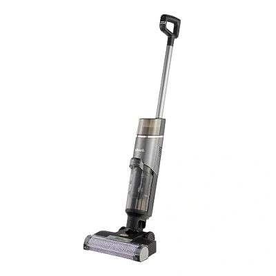 Immagine di Shark HydroVac, Aspirapolvere e lavapavimenti senza filo con spazzola antimicrobica liquido multisuperficie neutralizzatore di odori, autopulente, wet &amp; dry, grigio WD210EU