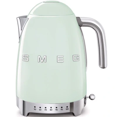 Immagine di Smeg, Bollitore Temperatura Variabile KLF04PGEU 1,7L, Più Livelli di Temperatura, Filtro Anticalcare Lavabile, Autospegnimento Sicurezza, Indicatore Livello Acqua, Potenza 2400W, Verde Pastello