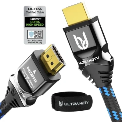 Immagine di Ultra HDTV Cavo HDMI 8K 2.1 ad altissima velocità da 1,5 m (48 Gbps) per 8K@60Hz e 4K@120Hz Certificato Premium Predisposto PS5 Xbox Series X…
