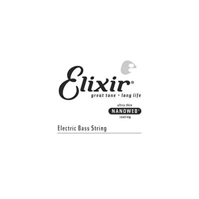 Immagine di Corda singola per basso in acciaio nichelato Elixir® Strings con rivestimento NANOWEB®, Long Scale (.105)
