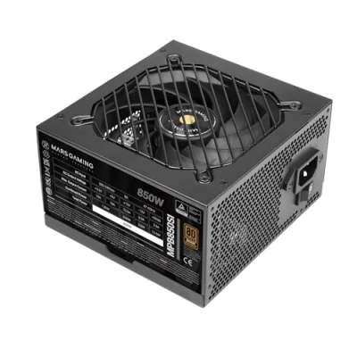 Immagine di Mars Gaming MPB850SI, Alimentatore PC ATX 850W, 7 Anni di Garanzia, 80Plus Bronze 230V, 90% Efficienza, Ventola SI Extreme Silence con Nucleo in Rame, Tecnologie AI2 RPM, DC e SMD, Nero