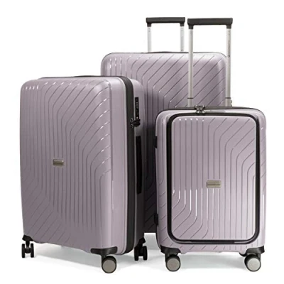 Immagine di Hauptstadtkoffer TXL Trolley da viaggio in 3 misure, polipropilene rigido robusto e leggero, argento vintage, 3er Kofferset (Laptopfach), Set di valigie