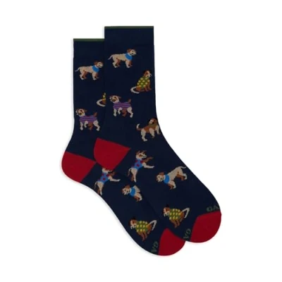 Immagine di Gallo WITH DOG Motif Calze, Uomo, Taglia: One Size, Royal