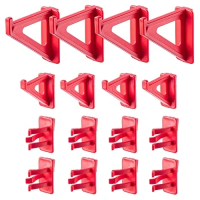 Immagine di KADAX ganci per parete degli attrezzi, da forati in plastica PP, set di supporto garage, cucina, officina (set 20 pezzi)