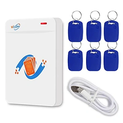 Immagine di Gaocinys Lettore RFID, duplicatore ID/IC, codificatore di schede crittografate, 125 KHz/13,56 MHz, supporto per telefono/braccialetto NFC