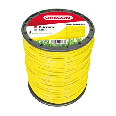 Immagine di Oregon Filo da Taglio Quadrato Giallo per Decespugliatori e Tagliaerba, in Nylon Professionale, Adatto alla Maggior Parte dei Decespugliatori, 2.4 mm x 225 m (69 415 Y)