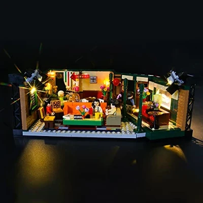 Immagine di GEAMENT Set di Luci LED per Central Perk della Serie TV Friends Kit Illuminazione Compatibile con Ideas 21319 (Modello mattoncini Non Incluso)