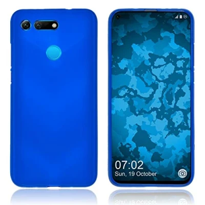 Immagine di PhoneNatic Custodia Compatibile con Huawei Honor View 20 Cover Blu stuoia in Silicone