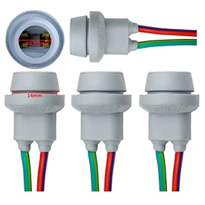 Immagine di L &amp; P B570 4 pezzi T10 W5 W W2,1 x 9,5d portalampada attacco gomma in vetro per lampadine a incandescenza lampade