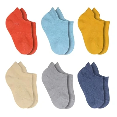 Immagine di bistyle Cotone 6 paia di calzini per neonati da 0 a Mesi 3 anni Stopper senza cuciture bambini ragazzi ragazze, Colore: rosso, 12