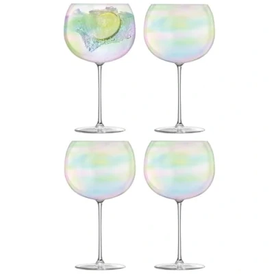 Immagine di LSA BB02 Set di 4 bicchieri a bolle in vetro soffiato bocca e fatto mano, 680 ml