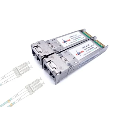 Immagine di Elfcam® 2 Pezzi 10G SFP+ Modulo, Connettori Fibra Ottica LC/UPC Multimode Duplex 50/125um,10Gbase SR: 850nm DDM 300M