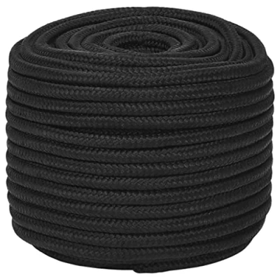 Immagine di vidaXL Corda Nautica Completamente Nera 14 mm 100 m in Polipropilene