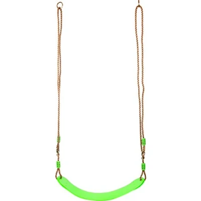 Immagine di Small Foot 11585 Altalena per Bambini Flessibile, Resistente alle intemperie, Antiscivolo e con seggiolino Elastico Giocattoli, Colore Verde, Seil 200 cm, Schaukel ca. 67 x 14 1,5 cm