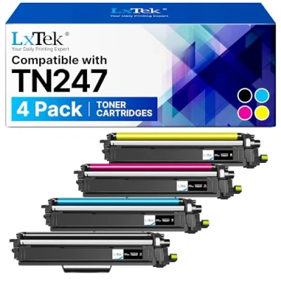 Immagine di LxTek TN247 TN243CMYK Toner Compatibile per Brother TN 243CMYK 247 243 DCP L3550CDW MFC L3730CDN L3750CDW L3770CDW HL L3230CDW (Nero Ciano Giallo Magenta, 4 Pack)