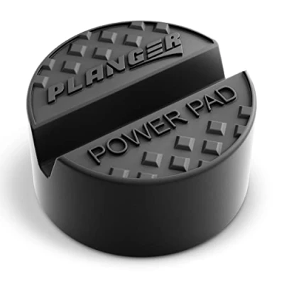 Immagine di PLANGER® Power Pad Tampone in Gomma per cric con scanalatura Antiscivolo Idraulico Auto Adattatore Resistente Attrezzi Officina