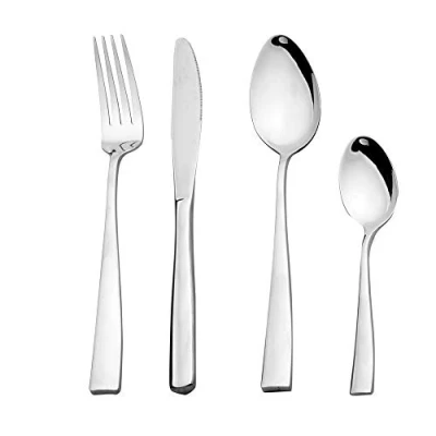 Immagine di Otto Koning Leipzig set di posate 24 pezzi, in acciaio inox lucidato a specchio, spessore 3mm. Un per 6 persone dal design moderno e semplice