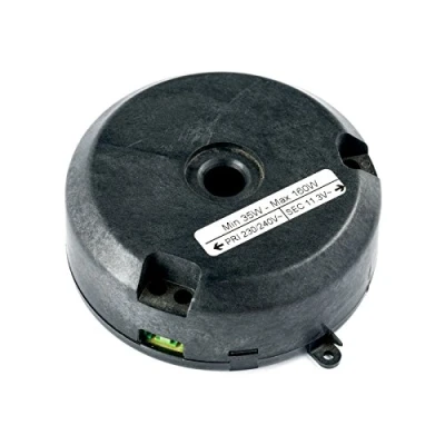 Immagine di Trasformatore elettronico alogeno TCI XT 160 per lampade alogene, 35 Watt, 12 Volt, rotondo, nero, dimmerabile