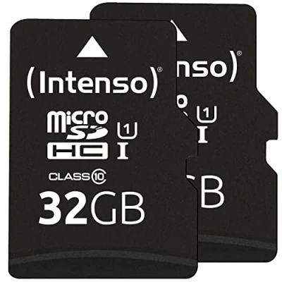 Immagine di Intenso 32GB SDHC Premium double pack Scheda microSDHC Dettaglio 32 UHS I, Class 10