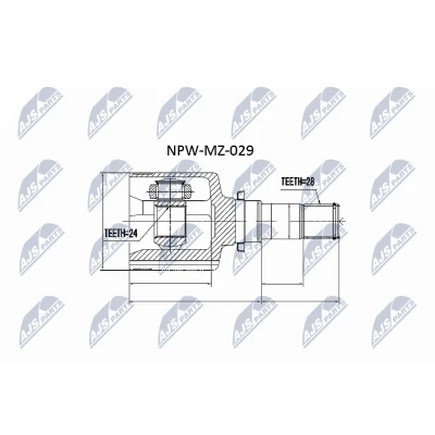 Immagine di NTY NPW MZ 029 Kit Giunto Omocinetico Trasmissione automatica Assale anteriore Sx MAZDA: 3 Hatchback, 5