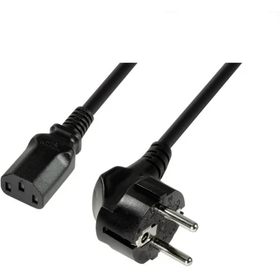 Immagine di Cavo Alimentazione LogiLink [1x Spina schuko angolata 1x IEC C13] 3.00 m Nero