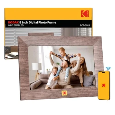 Immagine di KODAK Cornice Digitale WIFI 8 Pollici，Cornice Foto con Schermo Touch IPS 1280 * 800 e 32GB di Memoria，Cornice Elettronica per Micro SD Card, Rotazione Automatica