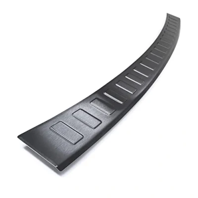 Immagine di teileplus24 L525 Protezione Paraurti Acciaio Inox per Volkswagen Passat B8 Variant 2014 2018 con Bordo, Colore:Antracite Spazzolato