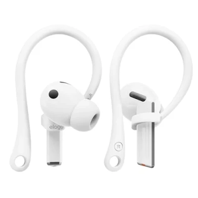 Immagine di elago Ganci per le orecchie compatibili con Samsung Galaxy Buds 3 &amp; Pro Accessori auricolari, Antiscivolo, Design ergonomico, Vestibilità confortevole (Bianco)