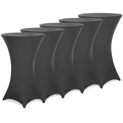 Immagine di Deuba Set da 5 Rivestimenti Elastici per Tavoli Bar Ø 60 65/70 75/80 85 cm Diversi Colori Copritavolo Elasticizzato