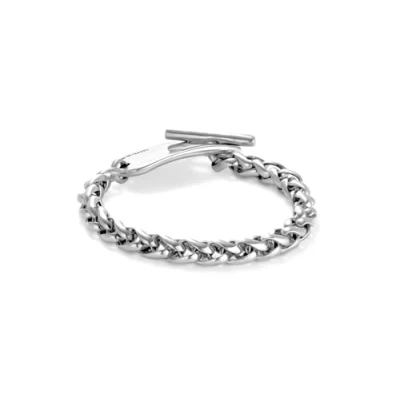 Immagine di Bracciale a catenina placcato argento sterling con elemento regolabile al centro
