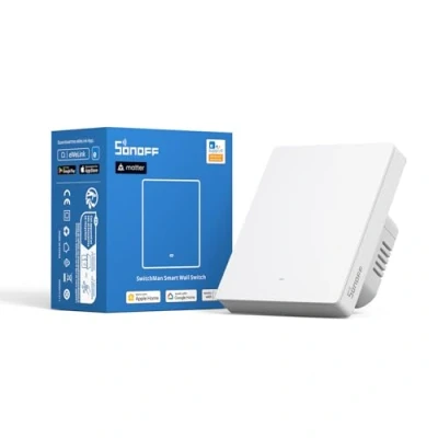 Immagine di SONOFF M5 1C 80W interruttore intelligente, Smart a parete, pulsanti meccanici, temporizzatore, controllo vocale, compatibile con Alexa e Google Home,Compatibile Matter