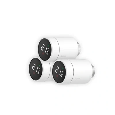 Immagine di AQARA Termostato da Radiatore E1 3 Pack, RICHIEDE HUB ZIGBEE 3.0, Controllo Vocale, Supporta Geofencing, Compatibile con HomeKit, Alexa, Google Assistant e IFTTT