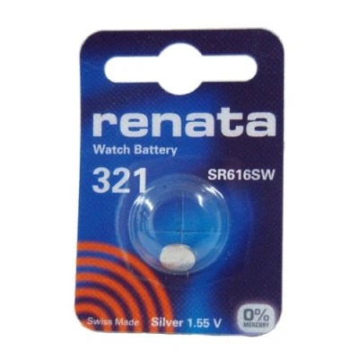 Immagine di Renata 321 SR616SW Batteria per orologio, 1,55 V, colore: Argento