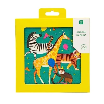 Immagine di Talking Tables Animal Napkin Boho Cupetti Grandi, Multicolore