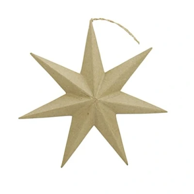 Immagine di Decopatch NO011O 1 Supporto in cartapesta Marrone 4,1x20x20 cm, Stella da Appendere