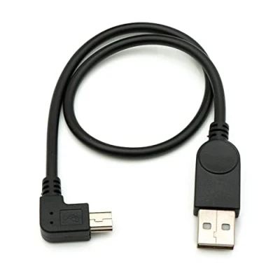 Immagine di System S Cavo USB 2.0 35 cm Mini B femmina A tipo adattatore angolare nero