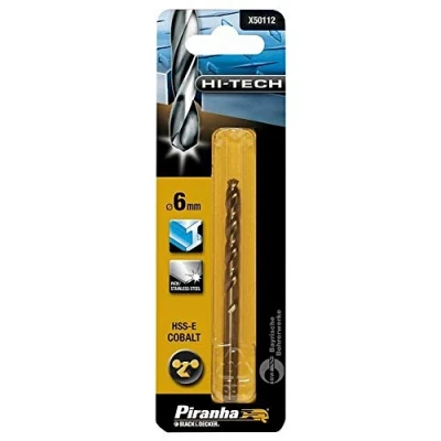 Immagine di Piranha X50112 QZ Punta per Metallo Hss E Cobalto Hi Tech, 6 mm, 1 Pezzo