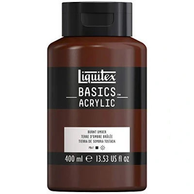 Immagine di Liquitex Basics Acrylic, 220723, Colore Acrilico, Marrone (Terra D&#039; Ombra Bruciata), 400Ml