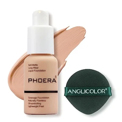 Immagine di Womdee Liquid Foundation 30 ml, Full Coverage New Matte Oil Control Concealer Foundation, Soft