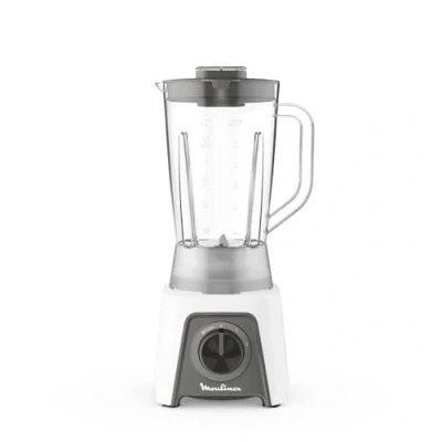 Immagine di Moulinex Blendeo + Frullatore Elettrico, 450 W, 1.5 L, Tritatutto con 2 Velocità, Funzione Pulse e Tritaghiaccio, Blender Frullato, Etichetta Duraforce Tappo Dosatore, Bianco, LM2C01