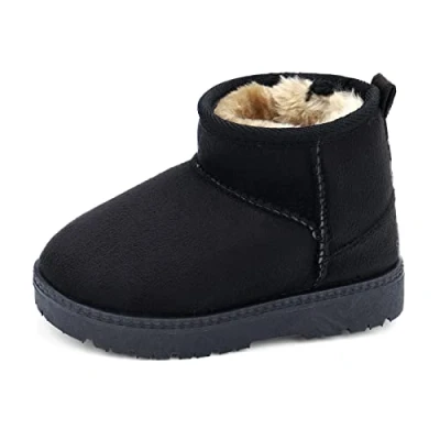 Immagine di MK MATT KEELY Scarpe Invernali per Neonati Bambino Piccolo Ragazzo Ragazza Stivali da Neve,Nero,24 EU(CN26)